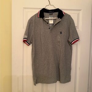 Polo by Ralph Lauren Gray Polo with Black Collar